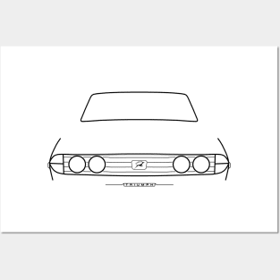 Triumph Stag classic car outline graphic (black) Posters and Art